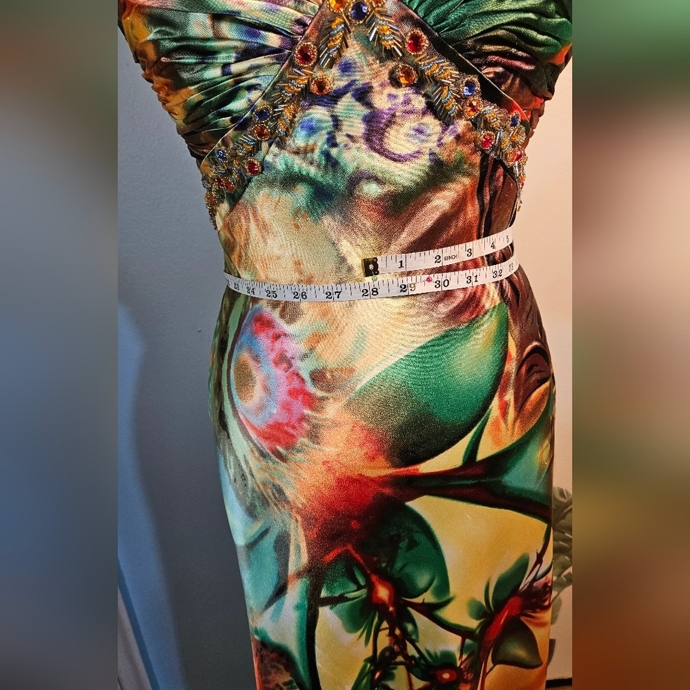 Tropical Print Swim Dress - Picture 8 of 10